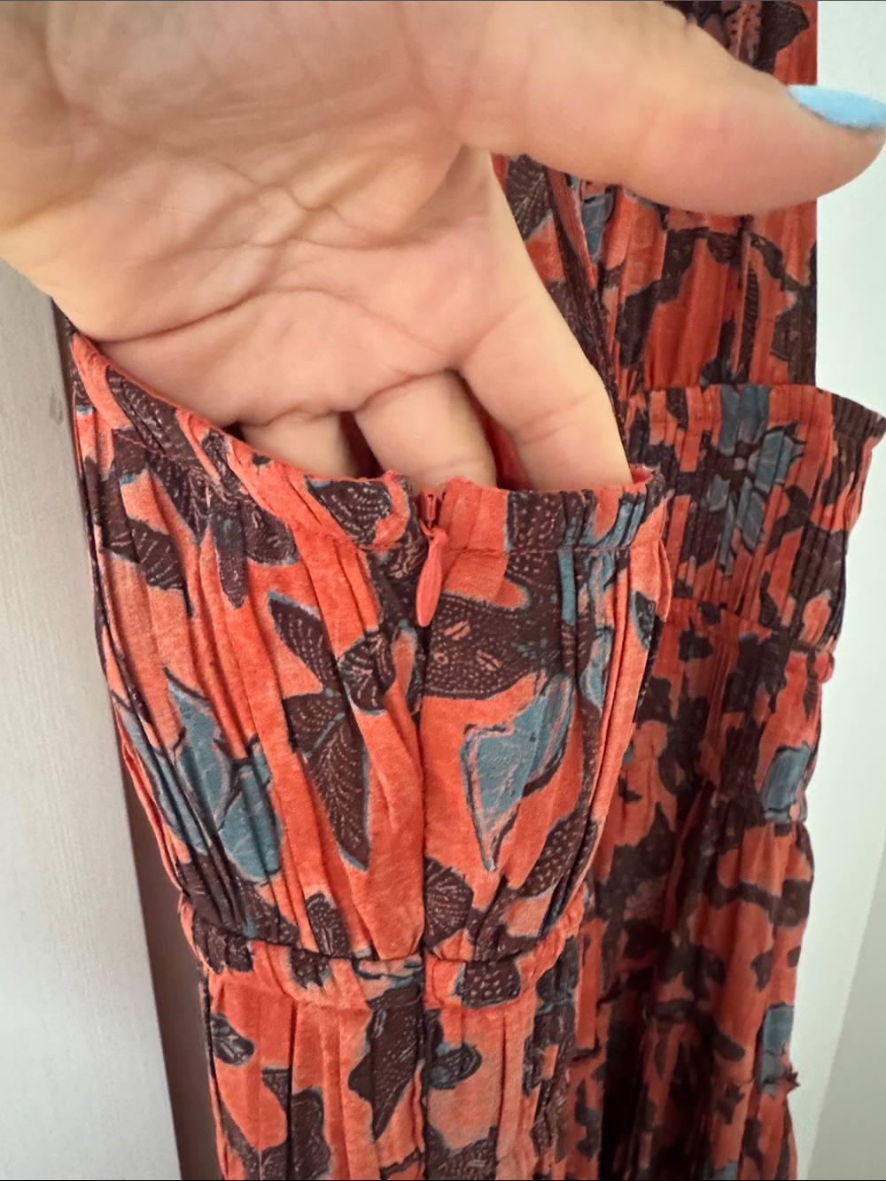 ULLA JOHNSON Amalthea Pleated High-Neck Midi Dress Size 8 - Picture 9 of 12